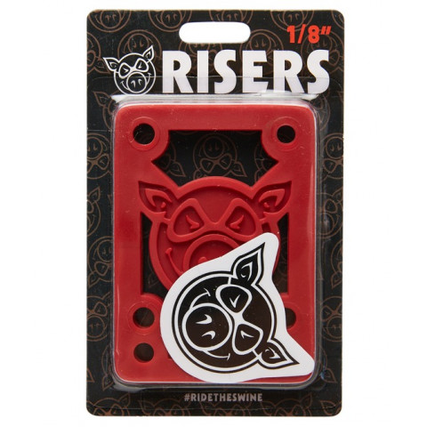 Подкладки для скейтборда Pig Hard Risers Red 1/8" Подкладки для скейтборда Pig Hard Risers Red 1/8"